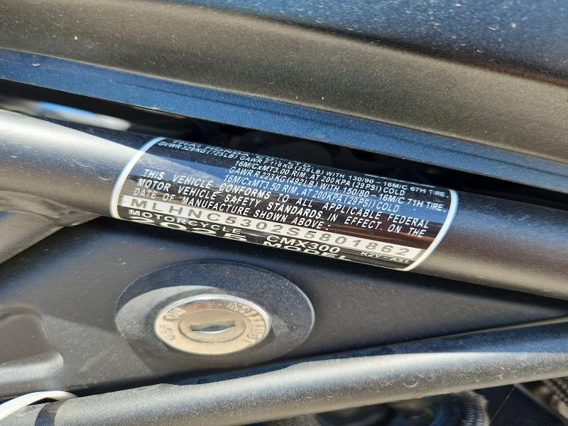 2025 Honda Cm VIN MLHNC5302S5801862 COPART salvage auction — FRONT END, Tx - Salvage Vehicle Title, sold $450 on 2026-07-23 (photo 9)
