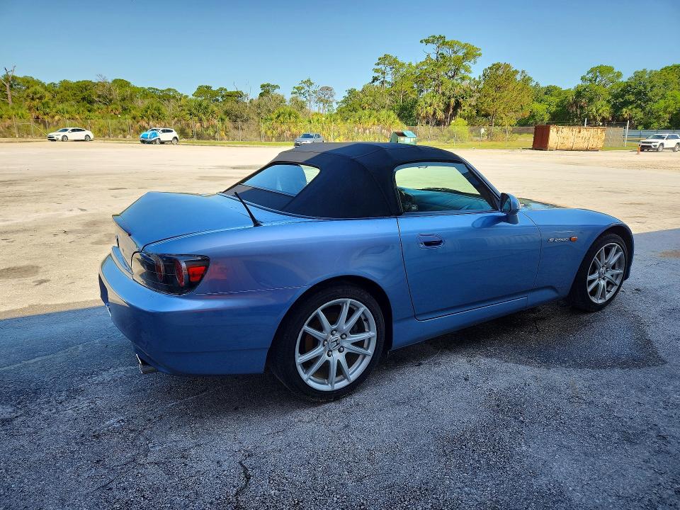 2004 Honda S2000 VIN JHMAP21404T002234 COPART salvage auction — REAR END, FL - CERT OF TITLE SLVG REBUILDABLE, sold $12,000 on 2026-07-29 (photo 3)