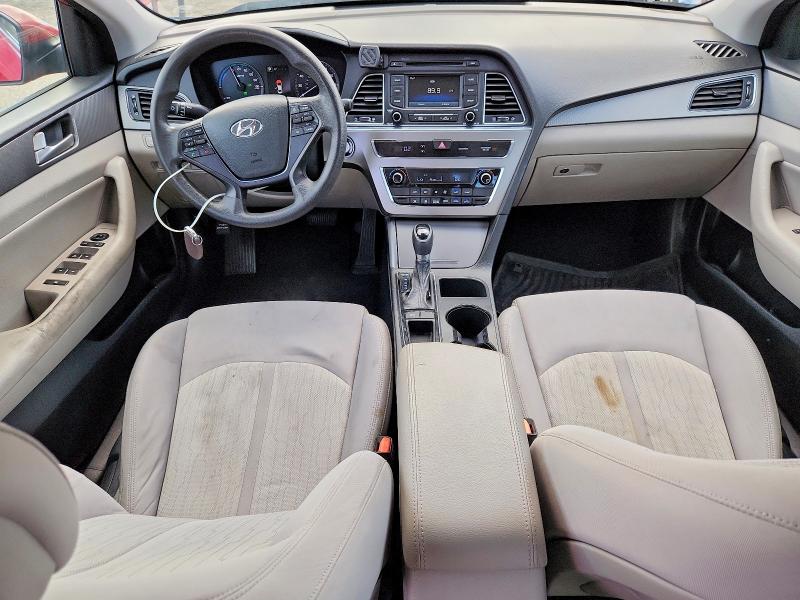 2016 Hyundai Sonata hybrid VIN KMHE24L17GA009192 COPART salvage auction — REAR END, CA - CERT OF TITLE-SALVAGED (P), sold $80 on 2026-07-24 (photo 8)