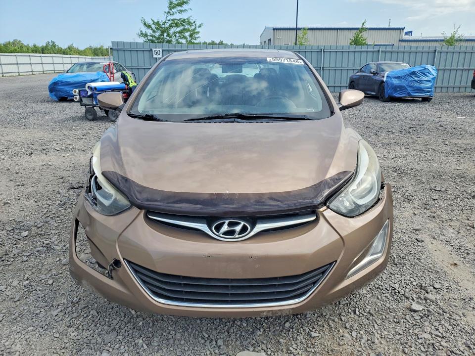 2016 Hyundai Elantra VIN KMHDH4AH2GU535156 COPART salvage auction — FRONT END, On - Permit No Brand - Unfit, sold $525 on 2026-07-28 (photo 5)