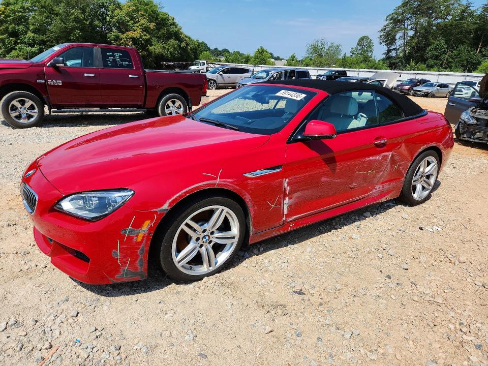2015 BMW 6 series VIN WBAYP5C58FD873125 COPART salvage auction — SIDE, NC - SALVAGE CERTIFICATE OF TITLE, sold $2,150 on 2026-07-27 (photo 1)