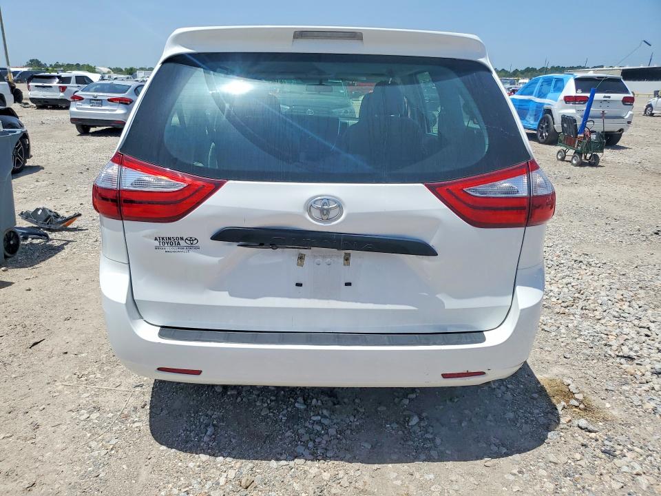 2017 Toyota Sienna VIN 5TDZZ3DC3HS884947 COPART salvage auction — FRONT END, Tx - Salvage Vehicle Title, sold $3,300 on 2026-07-23 (photo 6)