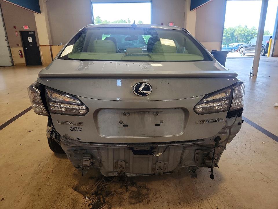 2010 Lexus Hs 250h VIN JTHBB1BA3A2026109 COPART salvage auction — SIDE, CT - CERT OF TITLE-SALVAGE, sold $475 on 2026-07-14 (photo 6)