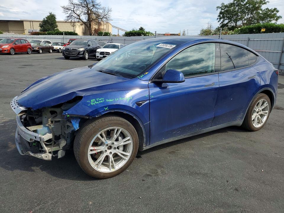 2020 Tesla Model y VIN 5YJYGDEE9LF036446 COPART salvage auction — FRONT END, CA - SALVAGE CERTIFICATE, sold $6,500 on 2026-07-21 (photo 1)