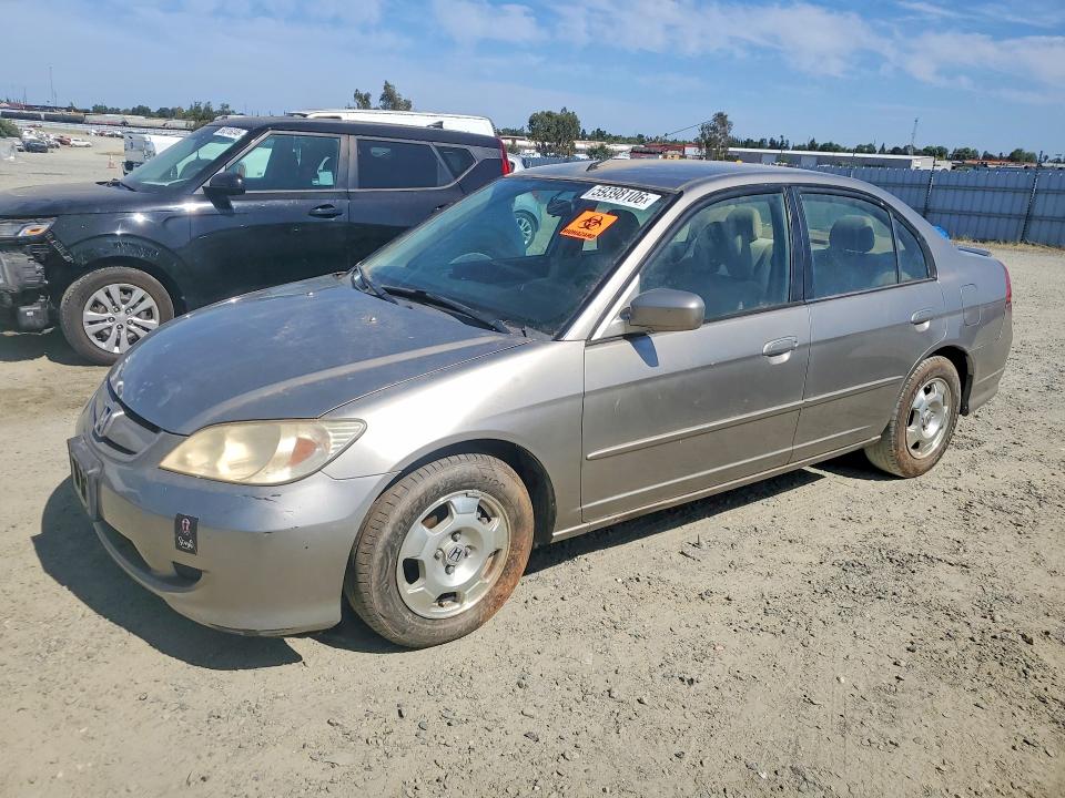 2005 Honda Civic hybrid VIN JHMES96615S021840 COPART salvage auction — MINOR DENT/SCRATCHES, CA - DIS/DLR/EXP ONLY CLEAN TITLE, sold $100 on 2026-07-21 (photo 1)