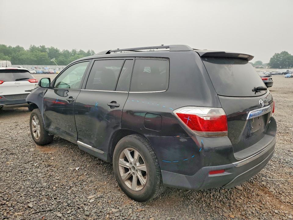 2013 Toyota Highlander VIN 5TDBK3EH6DS253524 COPART salvage auction — FRONT END, Nj - Cert Of Title-Salvage, sold $525 on 2026-07-21 (photo 2)