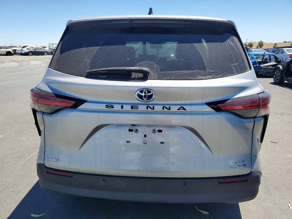 2021 Toyota Sienna VIN 5TDYSKFC7MS009632 COPART salvage auction — Burn Interior, CA - SALVAGE CERTIFICATE, sold $5,800 on 2026-07-29 (photo 6)