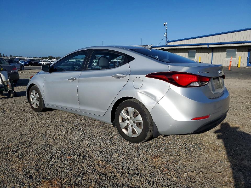2016 Hyundai Elantra VIN KMHDH4AE8GU491007 COPART salvage auction — REAR END, Ca - Dlr/Dis/Exp Only Salvage Title, sold $1,250 on 2026-07-07 (photo 2)