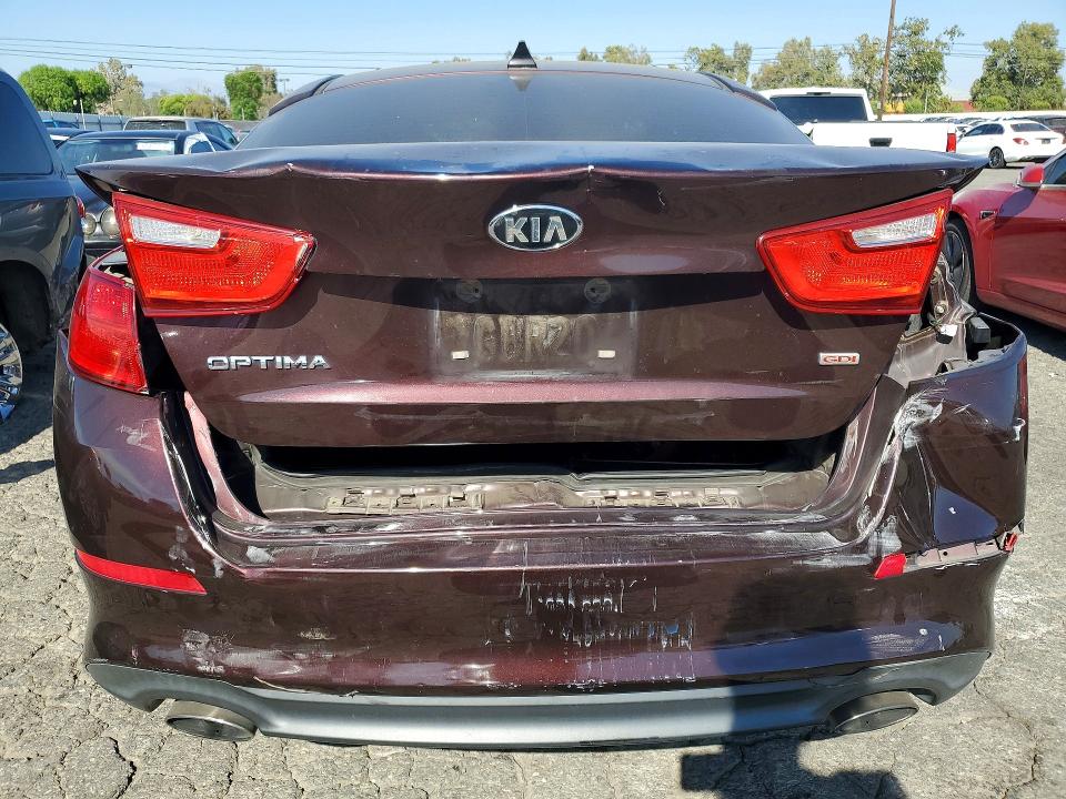 2015 Kia Optima VIN 5XXGM4A71FG376686 COPART salvage auction — REAR END, Ca - Salvage Certificate, sold $925 on 2026-07-20 (photo 6)