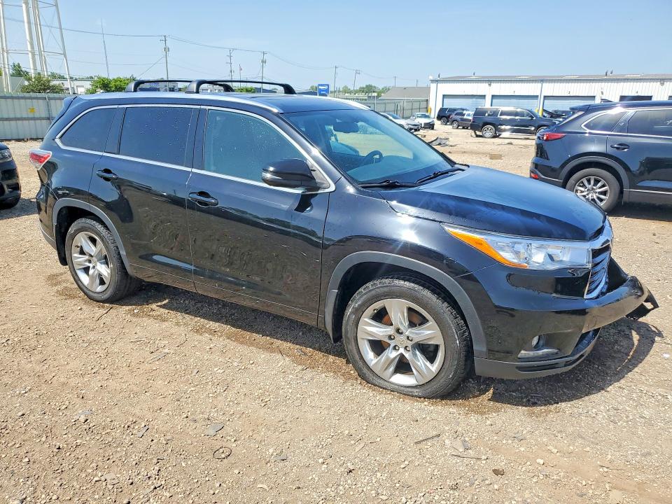 2015 Toyota Highlander VIN 5TDDKRFH9FS163295 COPART salvage auction — FRONT END, IL - SALVAGE CERTIFICATE, sold $325 on 2026-07-24 (photo 4)