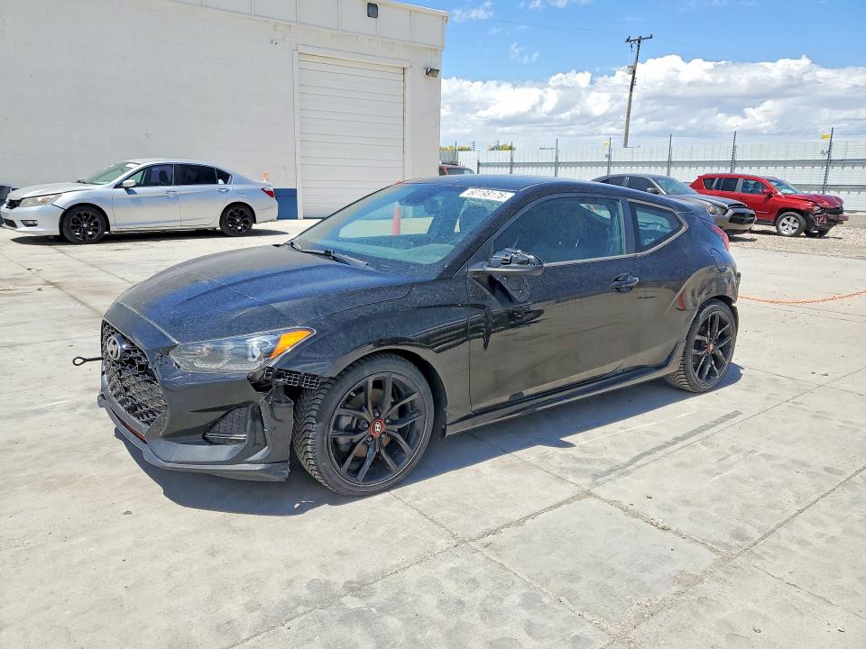 2020 Hyundai Veloster VIN KMHTH6AB4LU021872 COPART salvage auction — REAR END, Ut - Certificate Of Title, sold $1,750 on 2026-07-20 (photo 1)