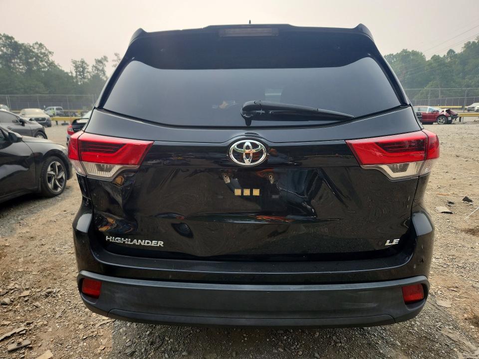 2019 Toyota Highlander VIN 5TDZZRFH0KS347228 COPART salvage auction — REAR END, Md - Certificate Of Title, sold $6,300 on 2026-07-31 (photo 6)