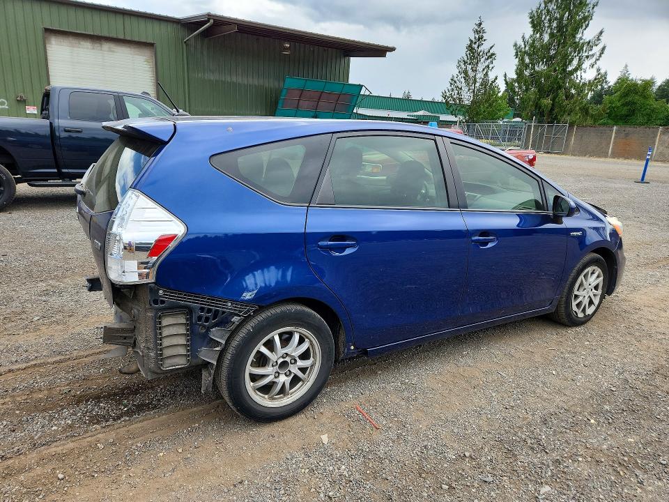 2013 Toyota Prius v VIN JTDZN3EU7D3246196 COPART salvage auction — REAR END, WA - BILL OF SALE, sold $1,400 on 2026-07-31 (photo 3)