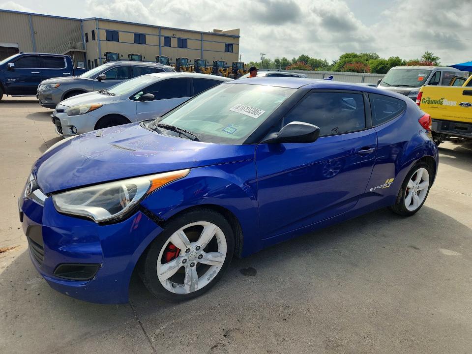 2013 Hyundai Veloster VIN KMHTC6AD3DU140899 COPART salvage auction — ALL OVER, Tx - Certificate Of Title, sold $225 on 2026-07-30 (photo 1)