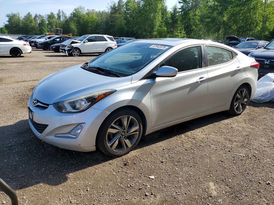 2016 Hyundai Elantra VIN KMHDH4AH2GU495659 COPART salvage auction — FRONT END, On - Permit No Brand - Unfit, sold $1,100 on 2026-07-14 (photo 1)