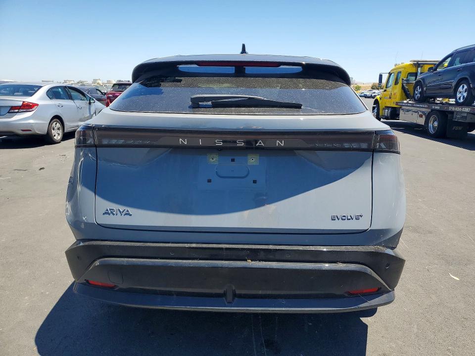 2025 Nissan Ariya VIN JN8BF0BE6SM461025 COPART salvage auction — FRONT END, Ca - Salvage Certificate, sold $9,900 on 2026-07-15 (photo 6)