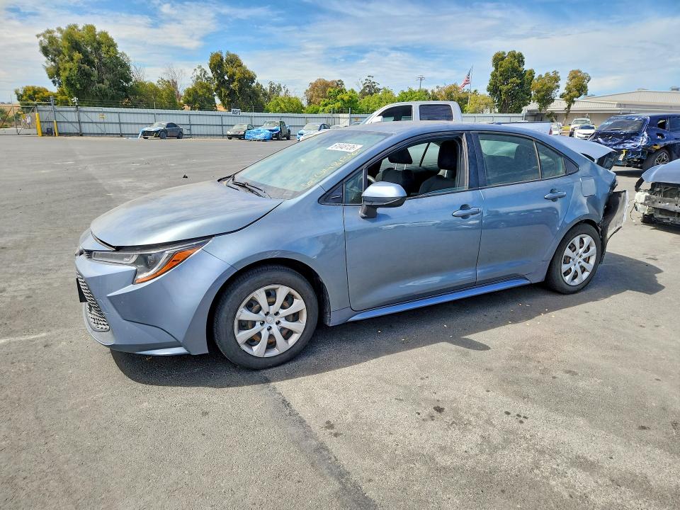 2020 Toyota Corolla VIN JTDEPRAE0LJ047205 COPART salvage auction — REAR END, Ca - Salvage Certificate, sold $3,350 on 2026-07-22 (photo 1)