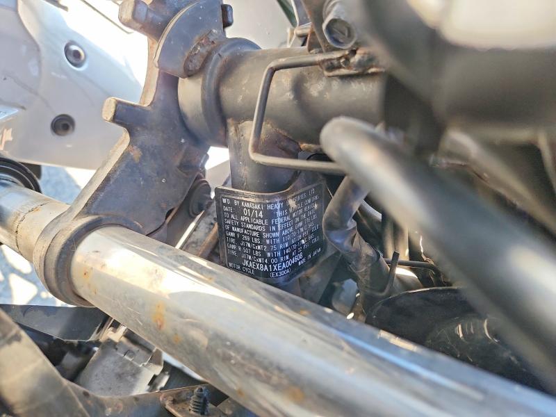 2014 Kawasaki VIN JKAEX8A1XEA004608 COPART salvage auction — SIDE, Ca - Dlr/Dis/Exp Only Salvage Title, sold $1,000 on 2026-07-18 (photo 9)
