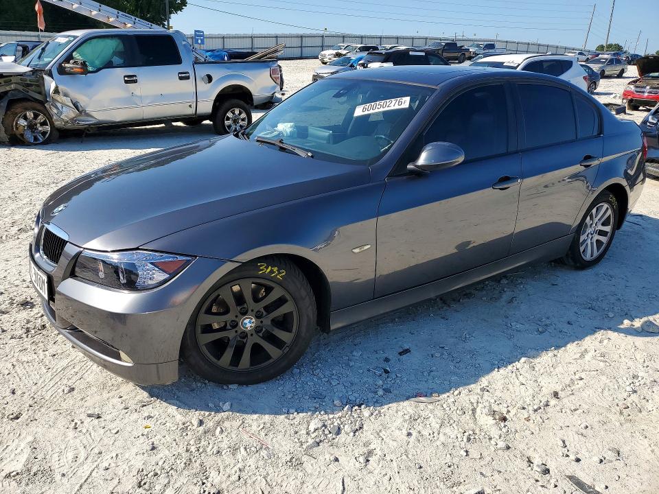 2007 BMW 3 series VIN WBAVA37577NL17242 COPART salvage auction — SIDE, GA - CERT OF TITLE-SALVAGE (P), sold $425 on 2026-07-22 (photo 1)