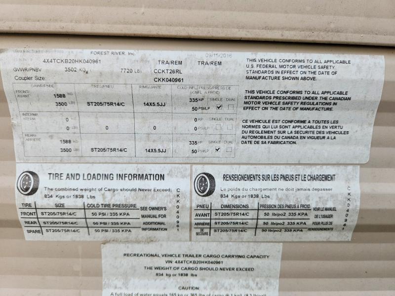 2017 Cherokee Grey wolf series VIN 4X4TCKB20HK040961 COPART salvage auction — ROOF, Pa - Certificate Of Salvage, sold $100 on 2026-07-23 (photo 9)