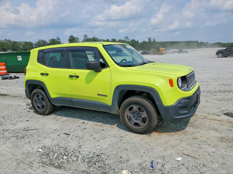 2018 Jeep Renegade VIN ZACCJBAH2JPG97841 COPART salvage auction — MINOR DENT/SCRATCHES, Nc - Certificate Of Title, sold $2,050 on 2026-08-03 (photo 4)