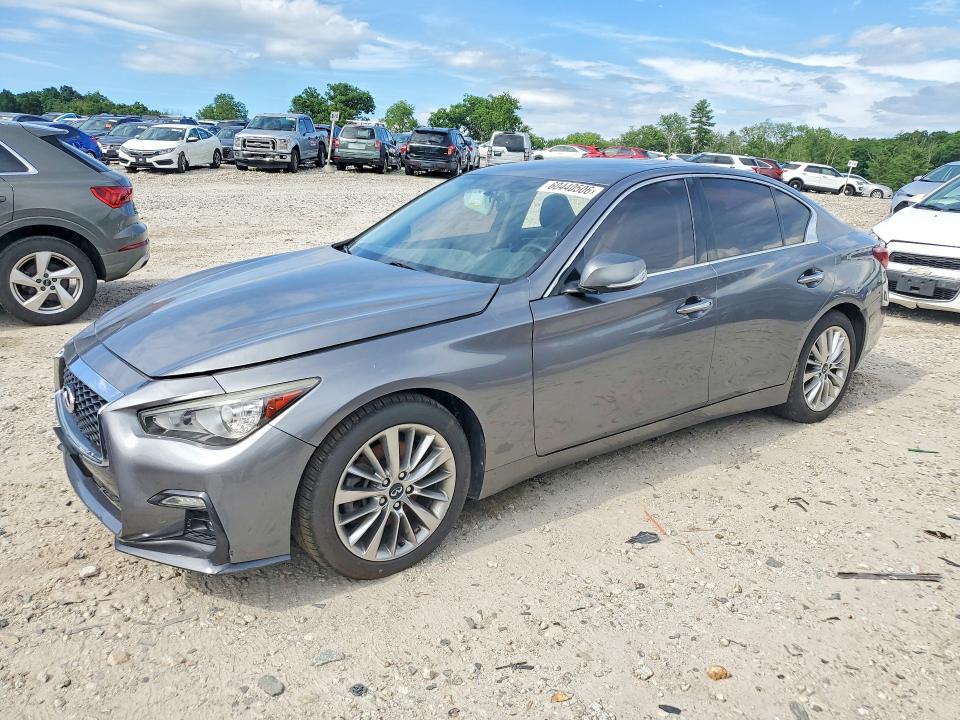 2019 Infiniti Q50 VIN JN1EV7AR1KM559553 COPART salvage auction — SIDE, Ma - Cert Of Title-Slvg Repair Thft, sold $2,250 on 2026-07-22 (photo 1)