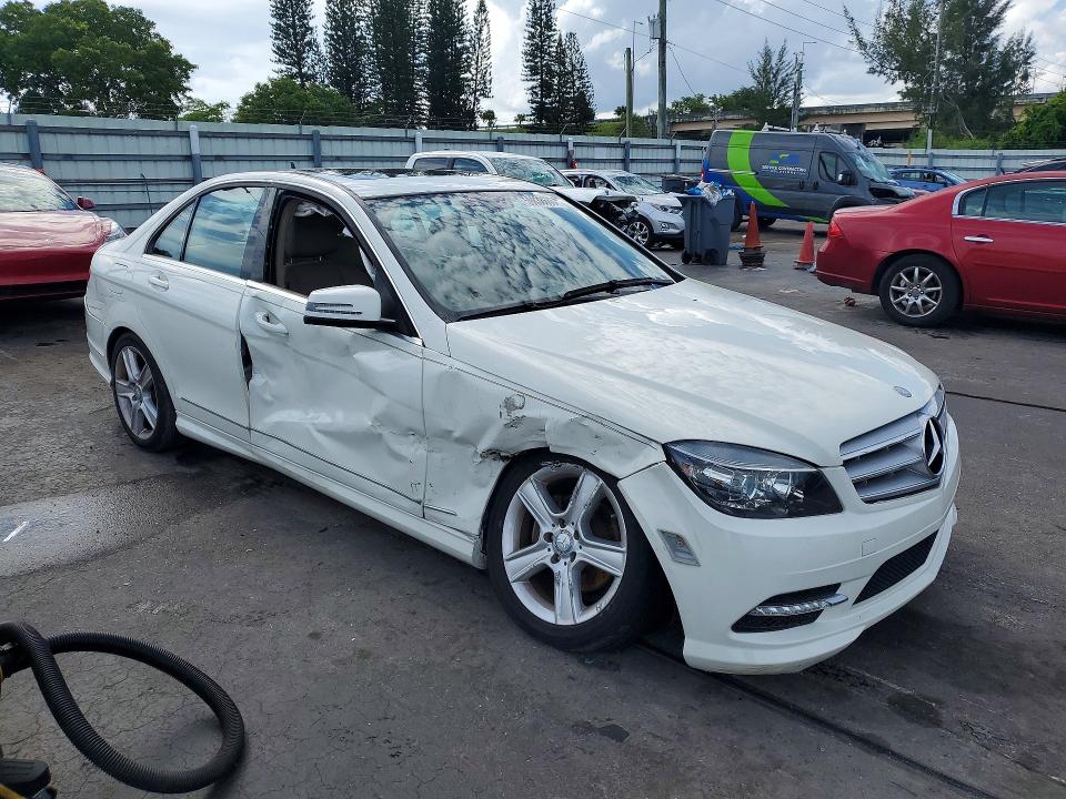 2011 Mercedes-benz C class VIN WDDGF5EB3BA479683 COPART salvage auction — FRONT END, FL - CERT OF TITLE SLVG REBUILDABLE, sold $1,050 on 2026-07-15 (photo 4)