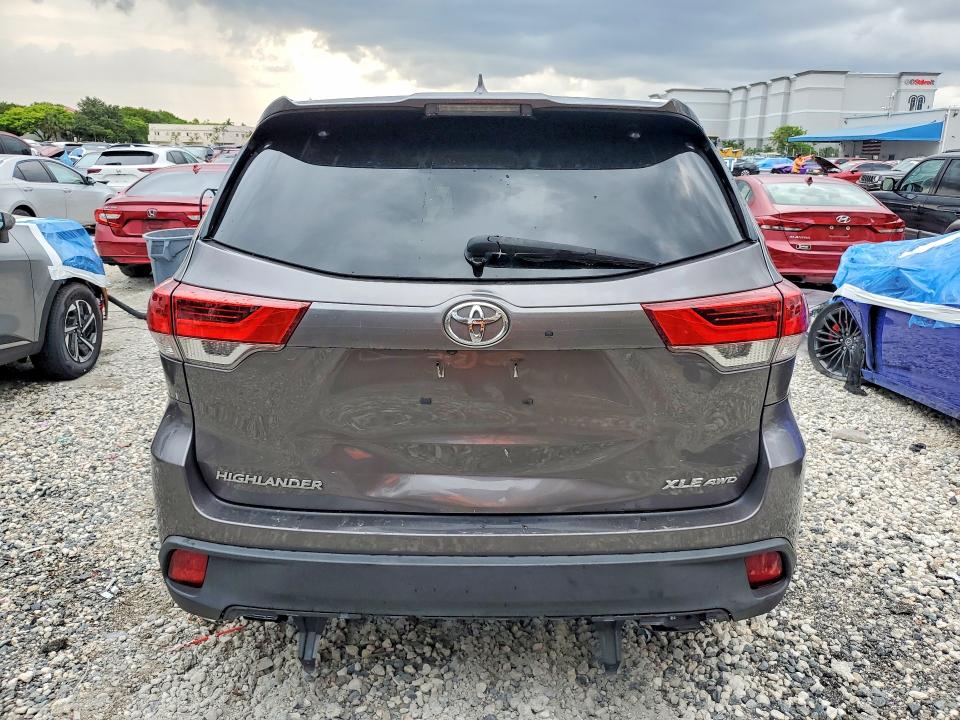 2019 Toyota Highlander VIN 5TDJZRFH5KS617129 COPART salvage auction — MECHANICAL, Fl - Certificate Of Title (P), sold $9,800 on 2026-07-07 (photo 6)