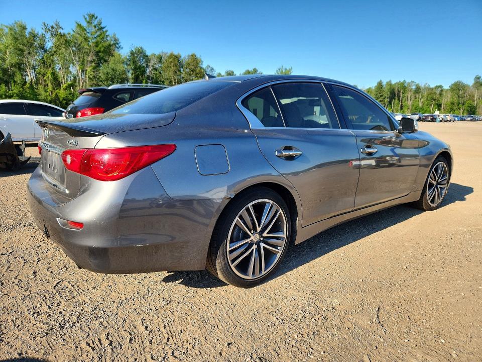 2015 Infiniti Q50 VIN JN1BV7AR3FM420467 COPART salvage auction — UNDERCARRIAGE, ON - PERMIT SALVAGE, sold $2,050 on 2026-07-28 (photo 3)