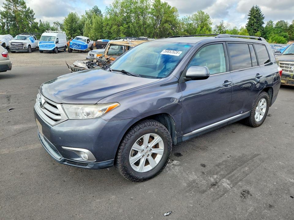 2012 Toyota Highlander VIN 5TDBK3EH1CS121379 COPART salvage auction — REAR END, Or - Non Public Clean Title, sold $2,750 on 2026-07-11 (photo 1)