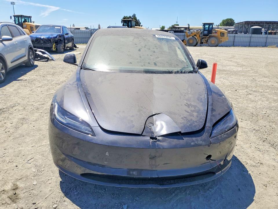 2025 Tesla Model 3 VIN 5YJ3E1EAXSF051872 COPART salvage auction — FRONT END, Ca - Salvage Certificate, sold $25 on 2026-07-28 (photo 5)