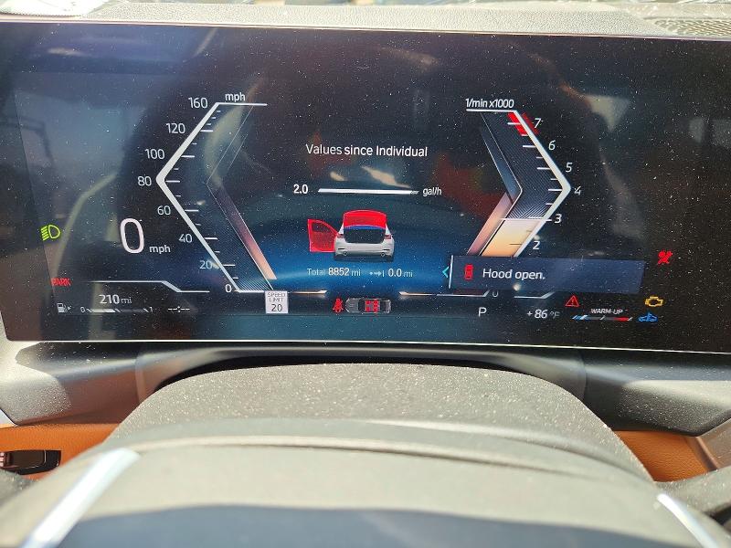 2024 BMW 3er VIN 3MW69FF06R8E71029 COPART salvage auction — FRONT END, Ca - Salvage Certificate, sold $15,300 on 2026-09-01 (photo 9)
