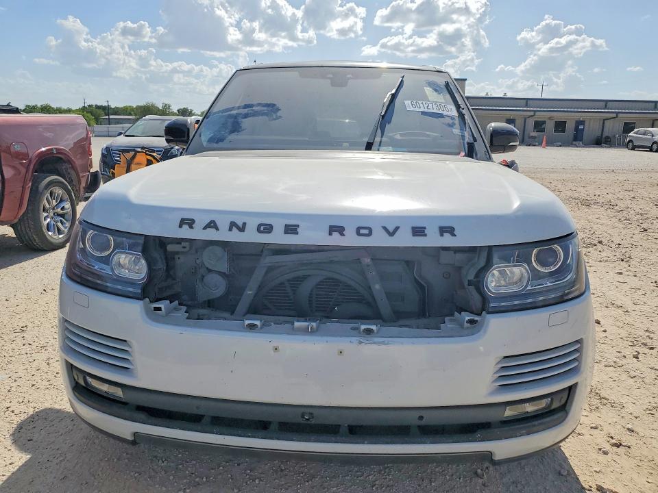 2017 Land rover RANGE ROVER VIN SALGS2FV8HA352619 COPART salvage auction — FRONT END, Tx - Certificate Of Title, sold $7,600 on 2026-07-23 (photo 5)