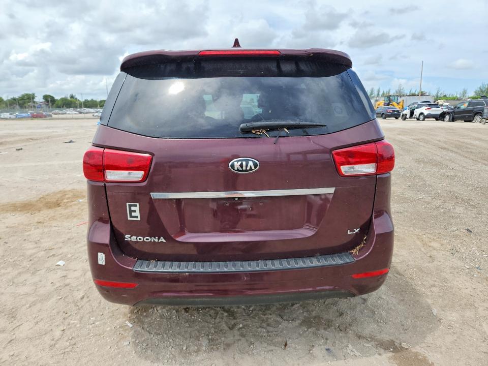2017 Kia SEDONA VIN KNDMB5C16H6241163 COPART salvage auction — FRONT END, Fl - Certificate Of Title, sold $1,250 on 2026-07-30 (photo 6)