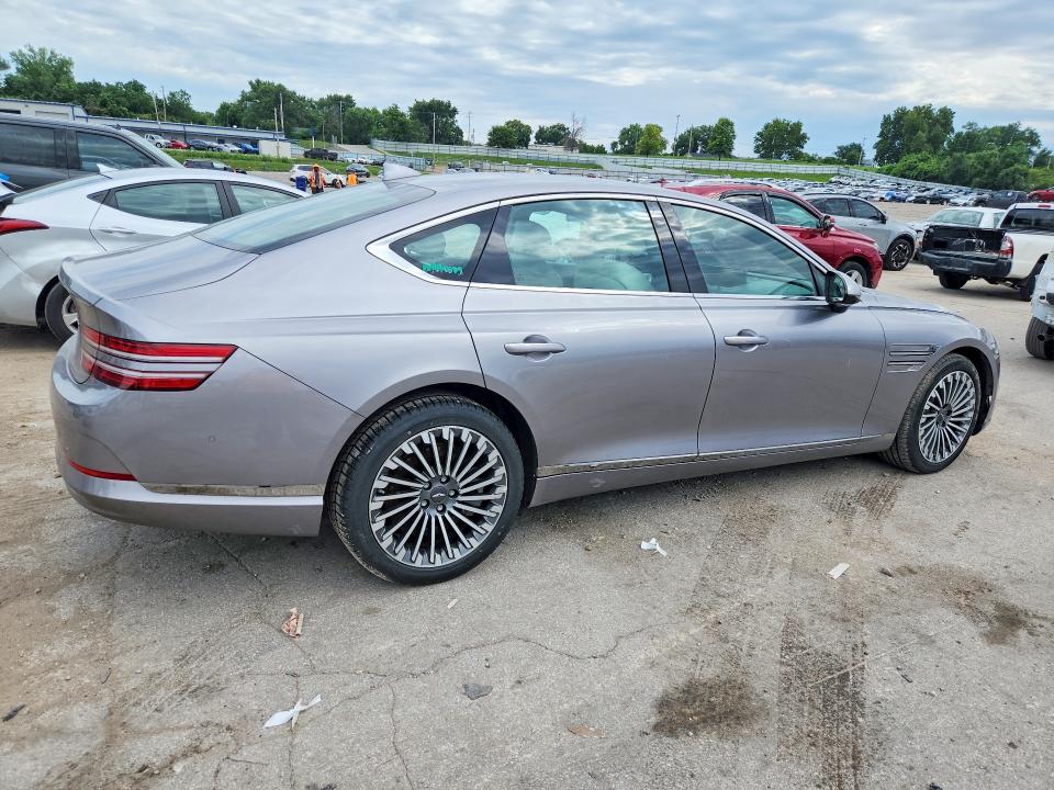 2023 Genesis G80 VIN KMTGE4S17PU007402 COPART salvage auction — FRONT END, Salvage Title, sold $11,500 on 2026-07-31 (photo 3)