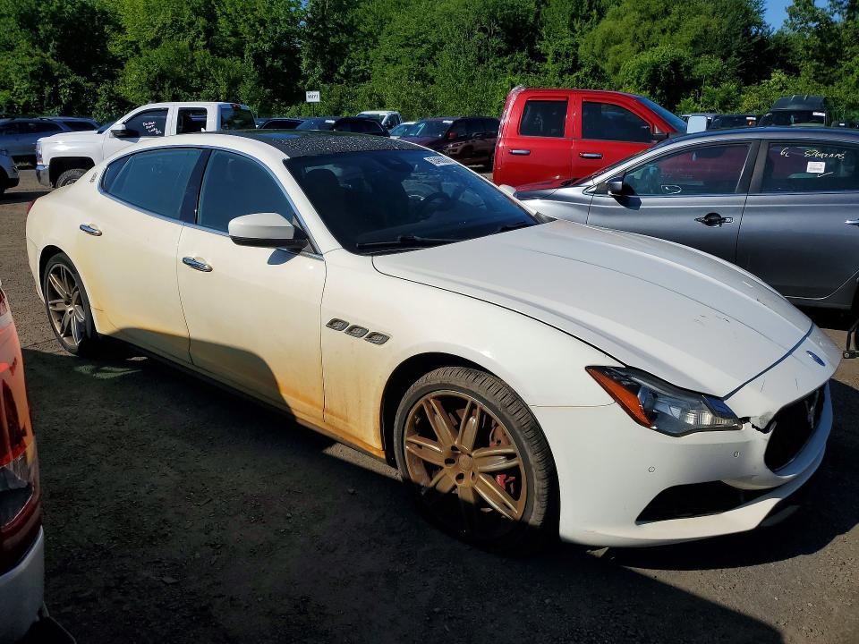 2017 Maserati Quattroporte VIN ZAM56RRA3H1206029 COPART salvage auction — FRONT END, WV - CERTIFICATE OF TITLE, sold $6,900 on 2026-07-27 (photo 4)