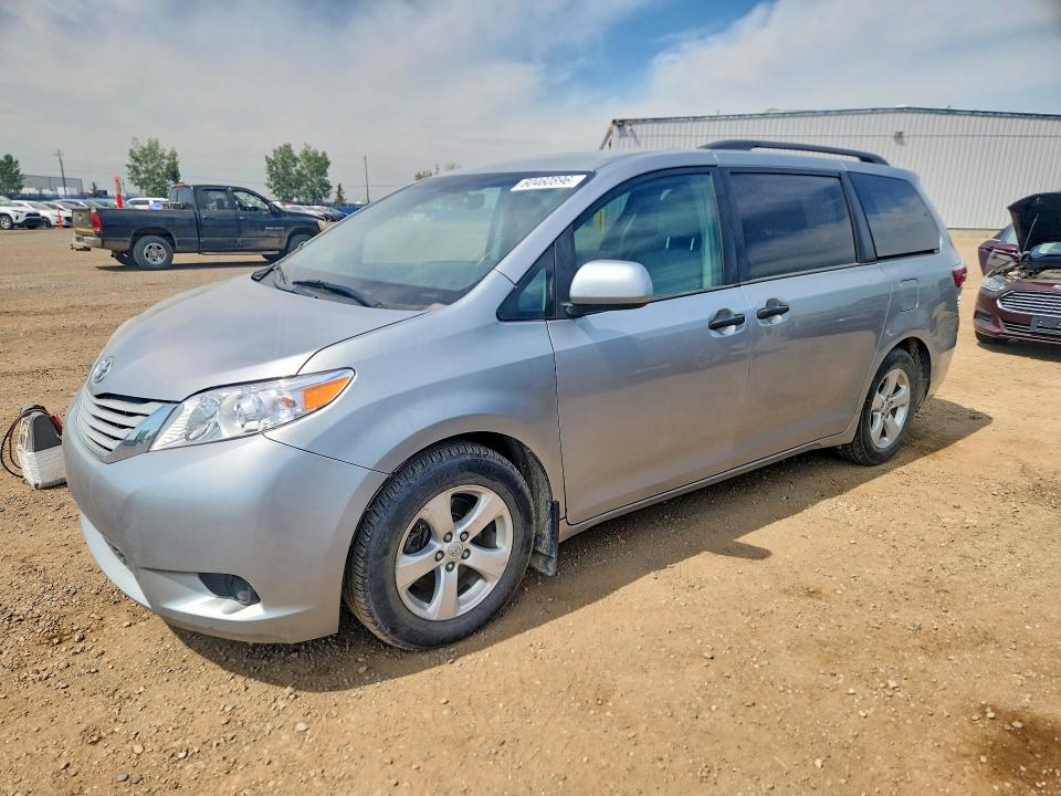2015 Toyota Sienna VIN 5TDZK3DC5FS574543 COPART salvage auction — HAIL, Ab - Bos - Nonrepairable, sold $2,750 on 2026-07-28 (photo 1)