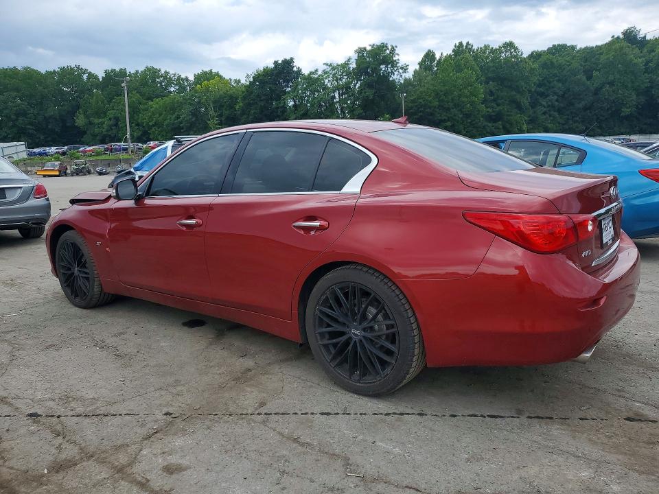 2014 Infiniti Q50 VIN JN1BV7AR9EM681259 COPART salvage auction — FRONT END, Ny - Mv-907A Salvage Certificate, sold $350 on 2026-07-21 (photo 2)