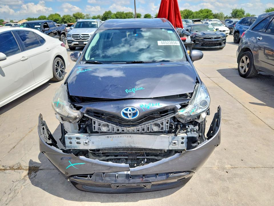2016 Toyota Prius VIN JTDZN3EU9GJ055041 COPART salvage auction — FRONT END, Tx - Salvage Vehicle Title, sold $1,250 on 2026-07-27 (photo 5)
