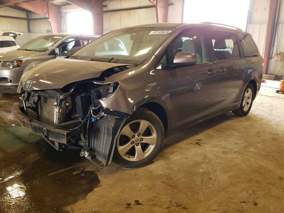 2013 Toyota Sienna VIN 5TDKK3DC5DS366175 COPART salvage auction — FRONT END, Mi - Certificate Of Title, sold $200 on 2026-07-24 (photo 1)