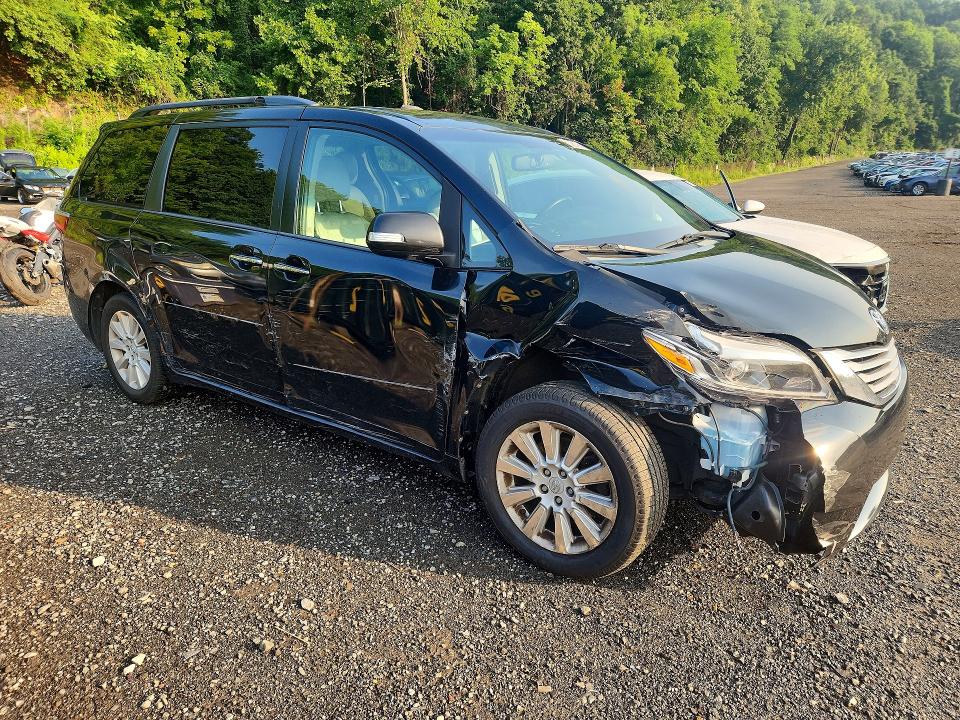 2015 Toyota Sienna VIN 5TDDK3DC3FS106899 COPART salvage auction — FRONT END, Ct - Cert Of Title-Salvage, sold $500 on 2026-07-28 (photo 4)