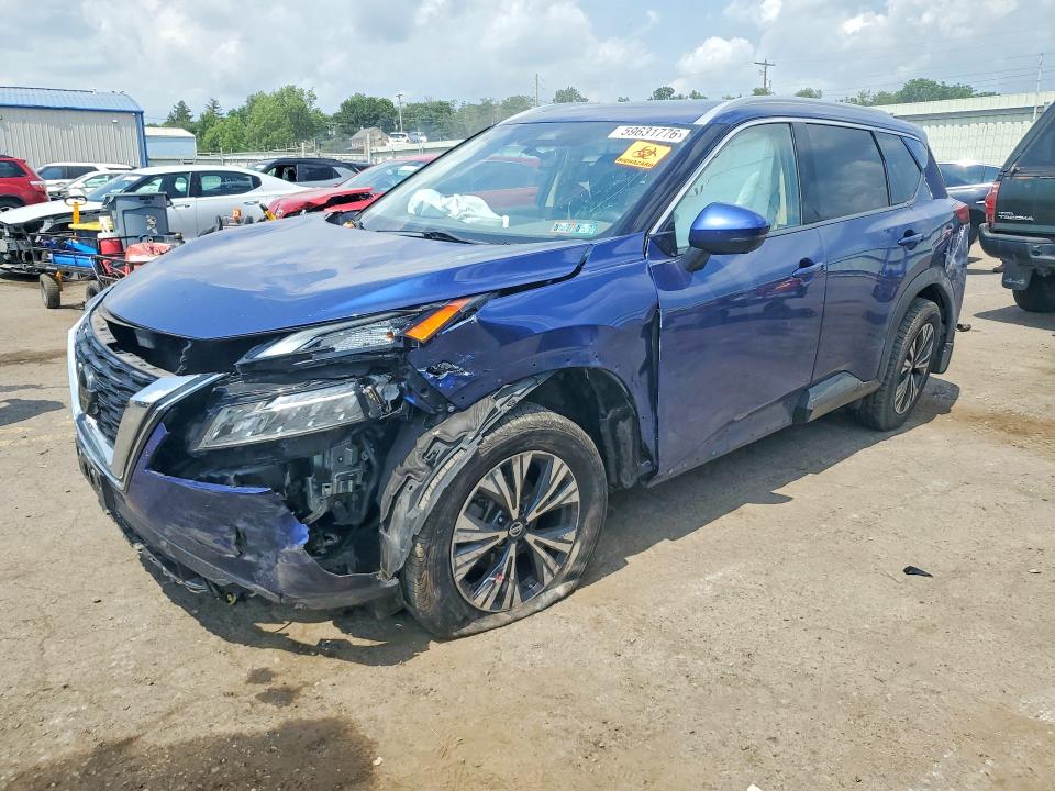 2021 Nissan Rogue VIN JN8AT3BB6MW206524 COPART salvage auction — FRONT END, Pa - Cert Of Title, sold $2,950 on 2026-07-10 (photo 1)