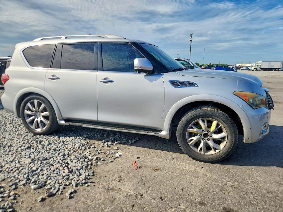 2012 Infiniti Qx56 VIN JN8AZ2NF5C9516605 COPART salvage auction — FRONT END, Fl - Certificate Of Title, sold $375 on 2026-07-22 (photo 4)