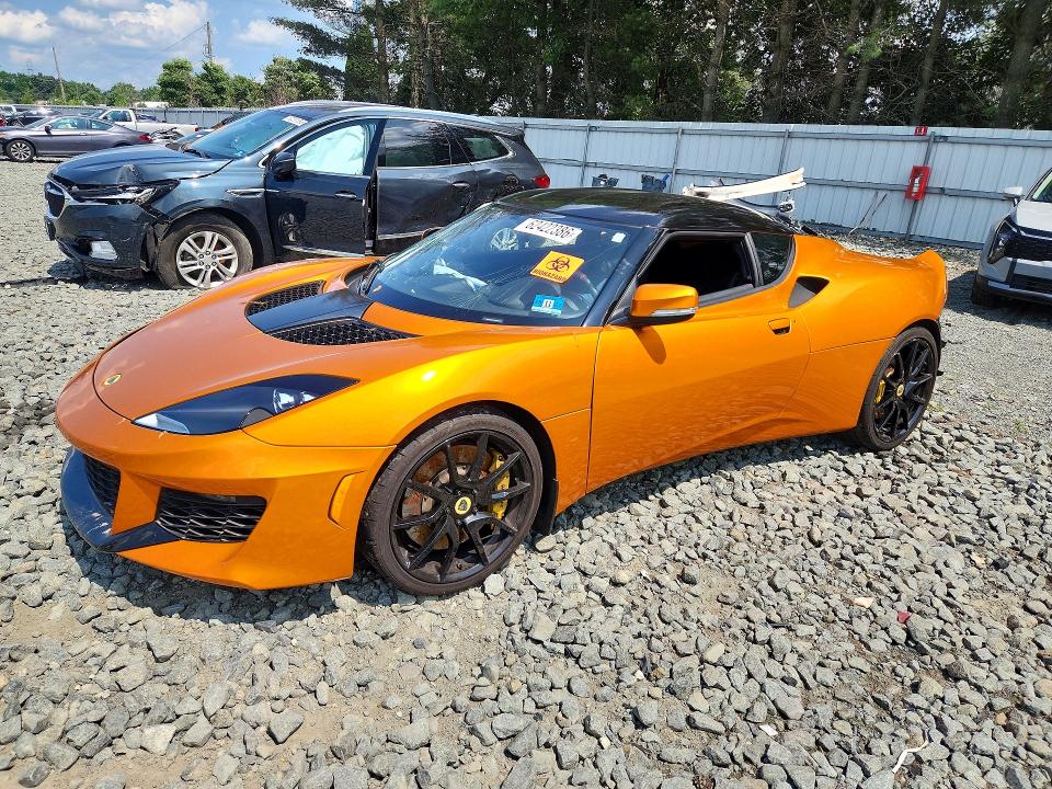 2018 Lotus Evora VIN SCCLMDVNXJHA10486 COPART salvage auction — REAR END, Nj - Cert Of Title-Salvage, sold $16,600 on 2026-08-12 (photo 1)