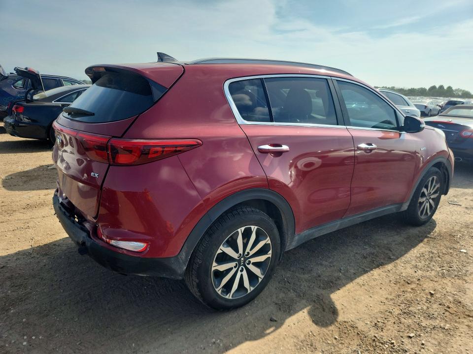 2017 Kia Sportage VIN KNDPNCAC8H7167722 COPART salvage auction — FRONT END, Il - Salvage Certificate, sold $375 on 2026-07-30 (photo 3)