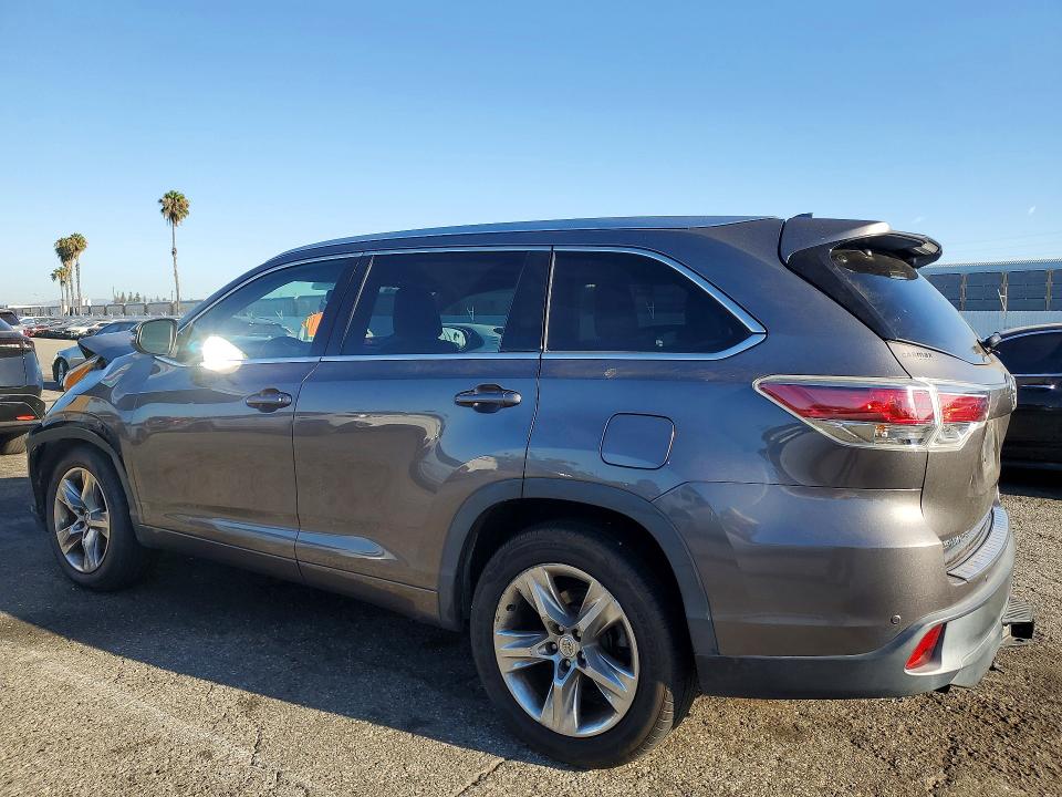 2015 Toyota Highlander VIN 5TDYKRFH5FS054138 COPART salvage auction — FRONT END, Ca - Salvage Certificate, sold $1,200 on 2026-07-21 (photo 2)