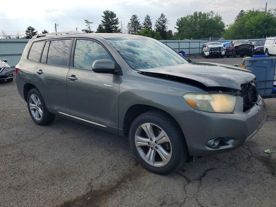 2008 Toyota Highlander VIN JTEES43AX82009988 COPART salvage auction — FRONT END, PA - CERTIFICATE OF SALVAGE, sold $1,550 on 2026-07-28 (photo 4)