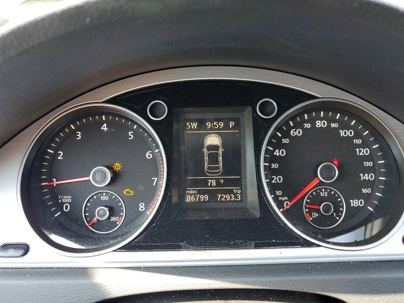 2013 Volkswagen Passat cc VIN WVWBP7AN1DE510793 COPART salvage auction — MECHANICAL, MD - CERTIFICATE OF TITLE, sold $250 on 2026-07-27 (photo 9)