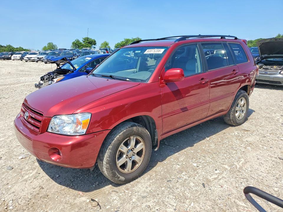 2007 Toyota Highlander VIN JTEEP21A170231712 COPART salvage auction — REAR END, Ma - Cert Of Title-Reconstrctd Coll, sold $775 on 2026-07-15 (photo 1)