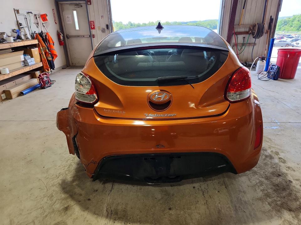 2013 Hyundai Veloster VIN KMHTC6AD2DU087127 COPART salvage auction — REAR END, PA - CERTIFICATE OF SALVAGE, sold $375 on 2026-07-24 (photo 6)